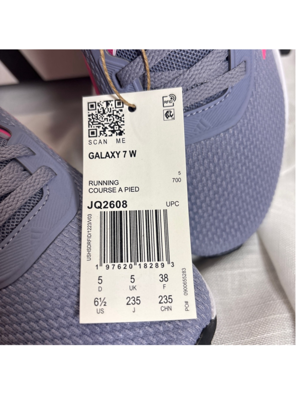 NEW IN BOX Adidas Galaxy 7 W Running Course A Pied sz 6.5 - Picture 8 of 9